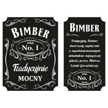 Arkusz etykiet na butelki - BIMBER